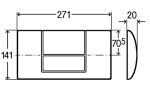 Кнопка смыва Viega Standard 1 пластик альпийский белый 8180.1 449001