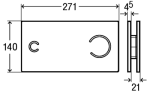 Кнопка смыва Viega Visign for More 100 стекло черное 8352.1 597498