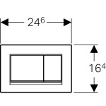 Кнопка для инсталляции Geberit Sigma 30 115.883.KH.1 хром глянцевый 115.883.KH.1