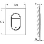 Кнопка для инсталляции Grohe Arena Cosmopolitan EAN 4005176874970 альпин белый 38844SH0