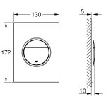 Кнопка для инсталляции Grohe Nova Cosmopolitan S EAN 4005176416057 хром 37601000
