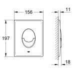 Кнопка для инсталляции Grohe Skate Air EAN 4005176290046 альпин белый 38505SH0