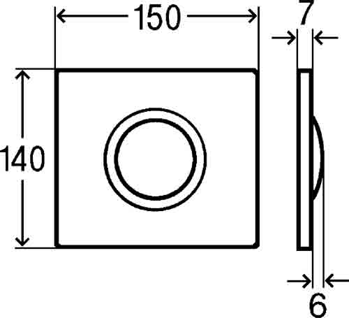 Кнопка для инсталляции писсуара Viega Visign for Style10 хром 721763