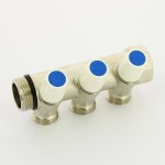 Коллектор распределительный Rehau RAUTITAN MX c вентилями 1" x 3/4"EK 3 выхода 11316451001