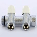 Коллектор распределительный Tiemme 1"x3/4" с регулировочными вентилями 2 выхода хром 1860024