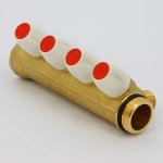 Коллектор Teimme латунный 1"x1/2" ВН 36мм с вентилями 4 выхода 1860039