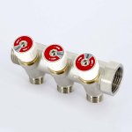 Коллектор Uni- Fitt 1"х1/2" ВН под плоскую прокладку с вентилями 3 выхода 400N4231