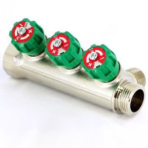 Коллектор Uni- Fitt 3/4"х1/2" НВ с вентилями 3 выхода 410N3230