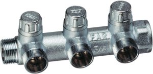 Коллектор запорный FAR 1" ВР-НР 3 выхода  М24х19 FK 3900 C1