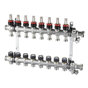 Коллекторная группа Oventrop Multidis SF 1" с ротаметрами 2 контура