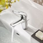 Комплект смесителей Grohe Eurostyle New с душевым гарнитуром и полочкой хром 124416