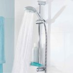 Комплект смесителей Grohe Eurostyle New с душевым гарнитуром и полочкой хром 124416