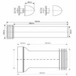 Комплект для навесного унитаза McAlpine 90*110-260мм FP45RKIT3