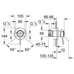 Комплект гигиенического душа GROHE BauClassic 28343000 с держателем и шлангом 1500 мм 124434GR