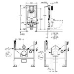 Инсталляция Grohe Rapid SL Sensia с унитазом-биде Sensia Arena и кнопкой Arena Cosmopolitan 118890