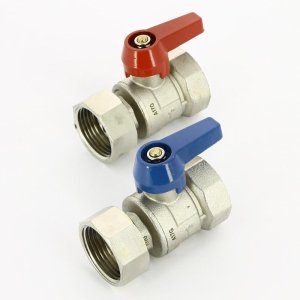 Комплект кранов шаровых Uni-Fitt 1" с накидной гайкой и уплотнением 2 шт 117KIT44