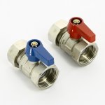 Комплект кранов шаровых Uni-Fitt 1" с накидной гайкой и уплотнением 2 шт 117KIT44
