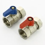 Комплект кранов шаровых Uni-Fitt 1" с накидной гайкой и уплотнением 2 шт 117KIT44