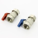 Комплект кранов шаровых Uni-Fitt 1" с накидной гайкой и уплотнением 2 шт 117KIT44