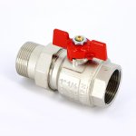 Кран шаровой американка Uni-Fitt НВ 1 1/4" полнопроходной бабочка 113T5000