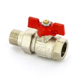 Кран шаровой американка Uni-Fitt НВ 1/2" полнопроходной бабочка 113T2000