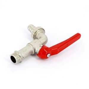 Кран шаровой садовый Uni-Fitt  1/2" НР со штуцером ручка