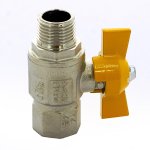 Кран шаровой F.I.V. FUTURGAS 1/2" НВ полнопроходной, ручка бабочка 8204R004