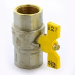Кран шаровой F.I.V. FUTURGAS 1/2" ВВ полнопроходной, ручка бабочка 8203R004