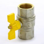 Кран шаровой F.I.V. FUTURGAS 1/2" ВВ полнопроходной, ручка бабочка 8203R004