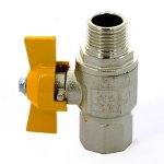 Кран шаровой F.I.V. FUTURGAS 1" НВ полнопроходной, ручка бабочка 8204R006