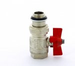 Кран шаровой Itap IDEAL 098 НВ 1/2` с уплотнением американка бабочка 098S 1/2'