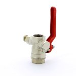 Кран шаровой Itap IDEAL 115 ВВ 1/2` с заглушкой 1/4` и дренажным вентилем, ручка 115 1/2'