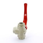 Кран шаровой Itap IDEAL 128 ВВ 3/4` 3-ходовой тип L ручка 128 3/4'L