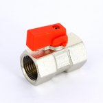 Кран шаровой мини Uni-Fitt 1/2" ВР флажок красный пластик 120N2000