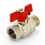 Кран шаровой Uni-Fitt НВ 1/2" полнопроходной бабочка 111T2000