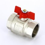 Кран шаровой Uni-Fitt ВВ 1 1/4" полнопроходной бабочка 110T5000