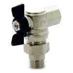 Кран шаровый американка BUGATTI OREGON 594 1/2" ВН угловой бабочка 05940001