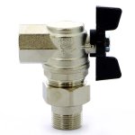 Кран шаровый американка BUGATTI OREGON 594 3/4" ВН угловой бабочка 05940005