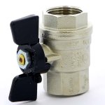 Кран шаровый BUGATTI OREGON 302 3/4" ВР бабочка 03020067