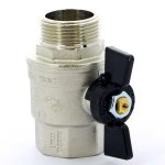 Кран шаровый BUGATTI OREGON 307 1"1/4 ВН бабочка 03070075
