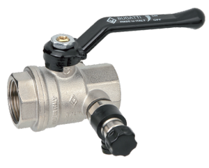Кран шаровый BUGATTI OREGON 330 1/2" ВР ручка со спускником 03300019