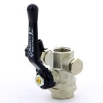 Кран шаровый BUGATTI OREGON 330 1/2" ВР ручка со спускником 03300019