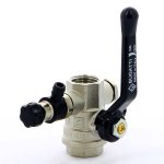 Кран шаровый BUGATTI OREGON 330 1/2" ВР ручка со спускником 03300019