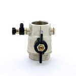 Кран шаровый BUGATTI OREGON 332 1"1/4 ВР бабочка со спускником 03320026