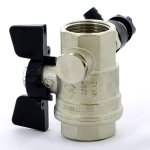 Кран шаровый BUGATTI OREGON 332 3/4" ВР бабочка со спускником 03320013