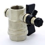 Кран шаровый BUGATTI OREGON 332 3/4" ВР бабочка со спускником 03320013