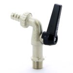Кран шаровый садовый BUGATTI ALASKA 689 Н 1/2" со штуцером ручка 06890081