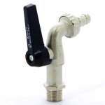 Кран шаровый садовый BUGATTI ALASKA 689 Н 1/2" со штуцером ручка 06890081