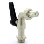 Кран шаровый садовый BUGATTI ALASKA 689 Н 3/4" со штуцером ручка 06890082