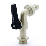 Кран шаровый садовый BUGATTI ALASKA 689 Н 3/4" со штуцером ручка 06890082